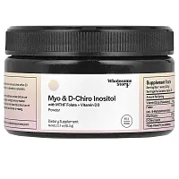 Wholesome Story, Myo &amp; D-Chiro Inositol with MTHF Folate + Vitamin D3 Powder, 2.17 oz (61.5 g)