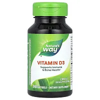 Nature&#x27;s Way, Vitamin D3, 50 mcg (2,000 IU), 240 Softgels