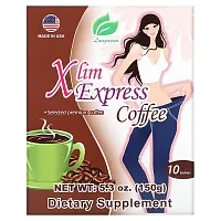 Longreen, Xlim Express Coffee, 10 Sachets, 5.3 oz (150 g)