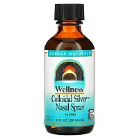 Source Naturals, Wellness, Colloidal Silver Nasal Spray, 10 PPM, 2 fl oz (59.14 ml) (10 PPM per 0.56 ml)