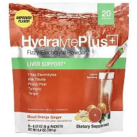 Hydralyte Plus+, Fizzy Electrolyte Powder, Blood Orange Ginger, 20 Packets, 0.32 oz (9 g) Each