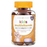 NutraChamps, Kids Multivitamin, Strawberry, Passionfruit, Peach &amp; Cherry, 120 Vegan Gummies