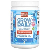 Healthy Heights, Grow Daily, Whey Protein &amp; Nutrition Mix, For Kids 3+, Plain, 10.6 oz (301 g)