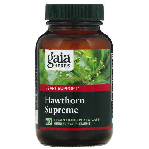 Gaia Herbs, Hawthorn Supreme, 60 растительных капсул с жидкостью фото 3