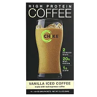 Chike Nutrition, High Protein Iced Coffee, Vanilla, 12 Packets, 1.04 oz (30 g) Each