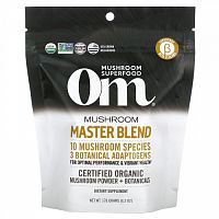 Om Mushrooms, Certified Organic Mushroom Powder + Botanicals, Mushroom Master Blend, 176 г (6,2 унции)