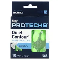 Flents, Protechs, Quiet Contour Foam Ear Plugs, 10 Pair + Case