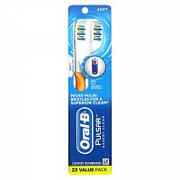 Oral-B, Pulsar, зубная щетка Expert Clean, мягкая, 2 шт. в упаковке