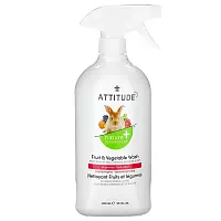 ATTITUDE, Fruit &amp; Vegetable Wash, Unscented, 27.1 fl oz (800 ml)