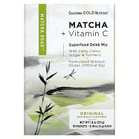 California Gold Nutrition, Matcha Road, матча с витамином C, оригинальный вкус, 10 шт.