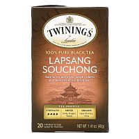 Twinings, лапсанг сушонг, 100% чистый черный чай, 20 чайных пакетиков, 40 г (1,41 унции)