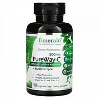 Emerald Laboratories, PureWay-C + R-альфа-липоевая кислота, 500 мг, 90 вегетарианских капсул (250 мг в 1 капсуле)