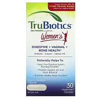 TruBiotics, Women&#x27;s Digestive + Vaginal + Bone Health , 30 Vegetarian Capsules