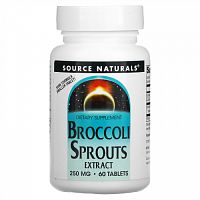 Source Naturals, экстракт ростков брокколи, 250 мг, 60 таблеток