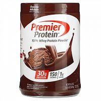 Premier Protein, Порошок из 100% сывороточного протеина, шоколадный молочный коктейль, 697 г (1 фунт 8 унций)