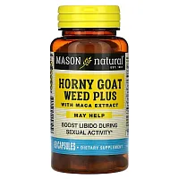 Mason Natural, Horny Goat Weed Plus, With Maca Extract, 60 Capsules