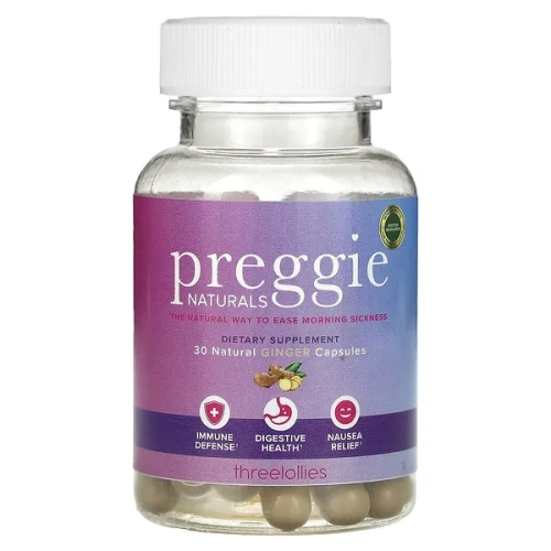 Preggie, Natural Ginger, 30 Capsules