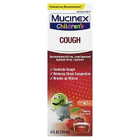 Mucinex, Children&#x27;s, Cough, Ages 4+ Yrs, Cherry, 4 fl oz (118 ml)