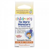 NaturalCare, Children's No More Monsters, снотворное для детей, с натуральным вкусом банана, 125 мини-таблеток