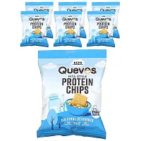 Quevos, Pita Style Protein Chips, Original, 6 Bags, 1 oz (28 g) Each