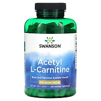 Swanson, Acetyl L-Carnitine, 500 mg, 240 Veggie Capsules