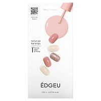 Edgeu, Гелевые обертывания для ногтей Perfect, END111, Chiffon Glow, набор из 16 полосок