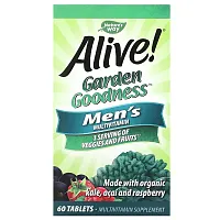 Nature&#x27;s Way, Alive! Garden Goodness, Men&#x27;s Multivitamin, 60 Tablets