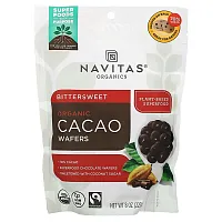 Navitas Organics, Organic Cacao Wafers, Bittersweet, 8 oz (227 g)