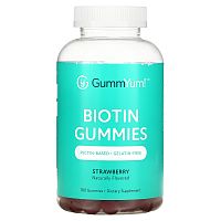 GummYum!, Biotin Gummies, Strawberry, 2,500 mcg, 180 Gummies