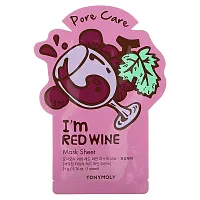 TonyMoly, I&#x27;m Red Wine, Pore Care Beauty Mask Sheet, 1 Sheet, 0.74 oz (21 g)