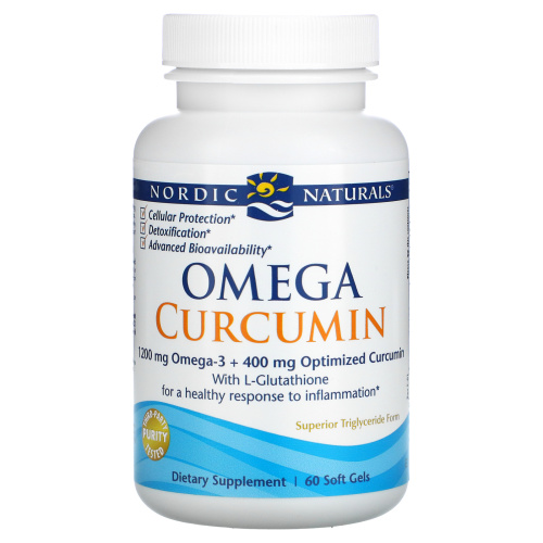 Nordic Naturals, Omega Curcumin, 1250 мг, 60 капсул фото 3