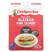 Chicken of the Sea, Wild Caught Alaskan Pink Salmon, Everything Bagel Seasoning, 2.5 oz (70 g)