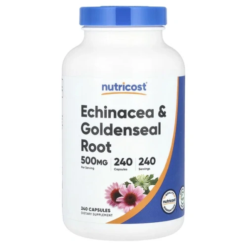 Nutricost, Echinacea &amp; Goldenseal Root, 500 mg, 240 Capsules