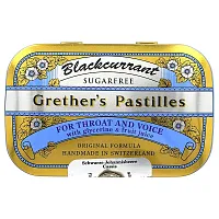 Grether&#x27;s Pastilles, For Throat and Voice, Sugar Free, Blackcurrant, 24 Lozenges, 2 1/8 oz (60 g)