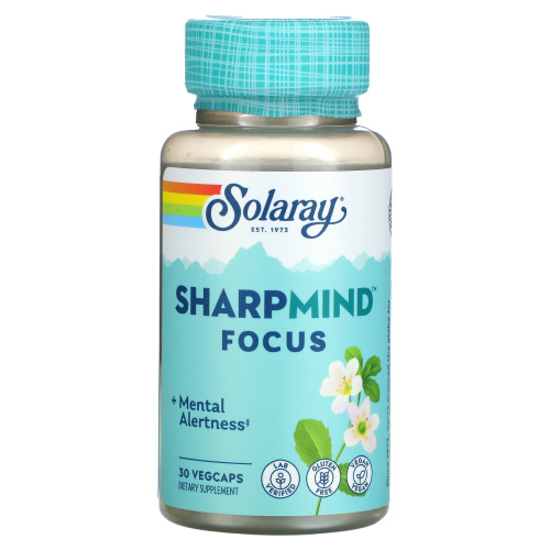 Solaray, SharpMind Focus`` 30 растительных капсул фото 3