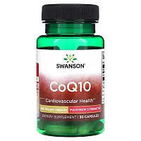 Swanson, CoQ10, Maximum Strength, 200 mg, 30 Capsules