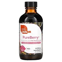 Zahler, PureBerry, Alcohol Free Liquid Red Raspberry Leaf, 4 fl oz (118.3 ml)