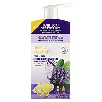 Desert Essence, Foaming Hand Soap Pods Starter Kit, Tea Tree Oil & Lavender, 2 Concentrated Pods, 1.3 fl oz (36 ml) + 1 Bottle, 10 fl oz (300 ml) (Товар снят с продажи)