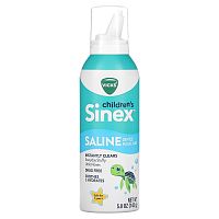 Vicks, Children's Sinex, спрей для носа с солевым раствором, от 1 года, 142 г (5 унций)