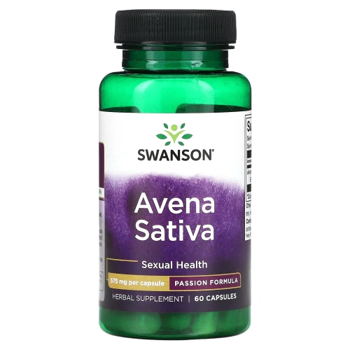 Swanson, Avena Sativa, 575 мг, 60 капсул