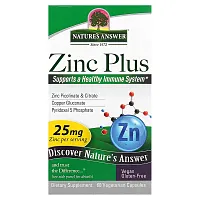 Nature&#x27;s Answer, Zinc Plus, 25 mg, 60 Vegetarian Capsules