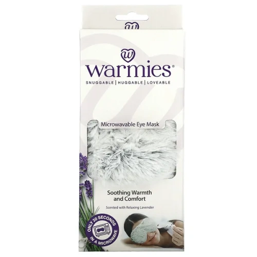 Warmies, Eye Mask, Heatable, Marshmallow Grey, 1 Mask