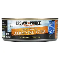 Crown Prince Natural, Albacore Tuna, Solid White, In Spring Water, 5 oz (142 g)