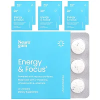 NeuroGum, Energy &amp; Focus, Peppermint, 6 Pack, 9 Piece Each