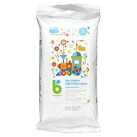 Babyganics, Игрушки, салфетки для стола и детского стульчика, без отдушек, 25 салфеток