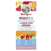 MaryRuth&#x27;s, Women&#x27;s 40+ Multivitamin with Hormonal Support, Vanilla Peach, 14 Pouches, 0.5 fl oz (15 ml) Each