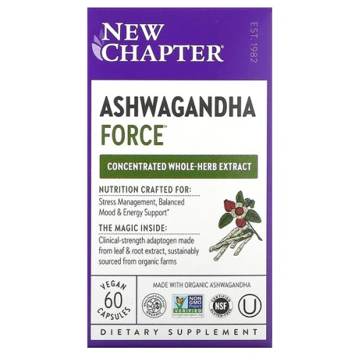 New Chapter, Ashwagandha Force, 60 Vegan Capsules