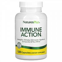 NaturesPlus, Иммуностимулирующее средство Immune Action, 120 растительных капсул