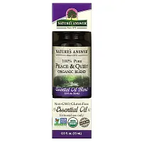 Nature&#x27;s Answer, 100% Pure Organic Essential Oil Blend, Peace &amp; Quiet, 0.5 fl oz (15 ml)