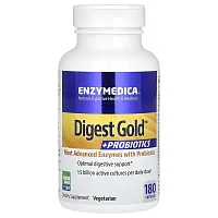 Enzymedica, Digest Gold + Probiotics, 180 Capsules